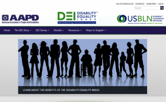 Screenshot of Disability Equality Index Website