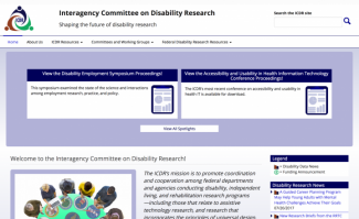 ICDR website homepage