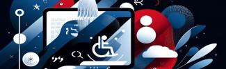 Abstract depiction of digital accessibly and assistive technology