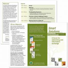 Smart Solutions Meeting Brochure: welcome letter, sample agenda, and details on materials