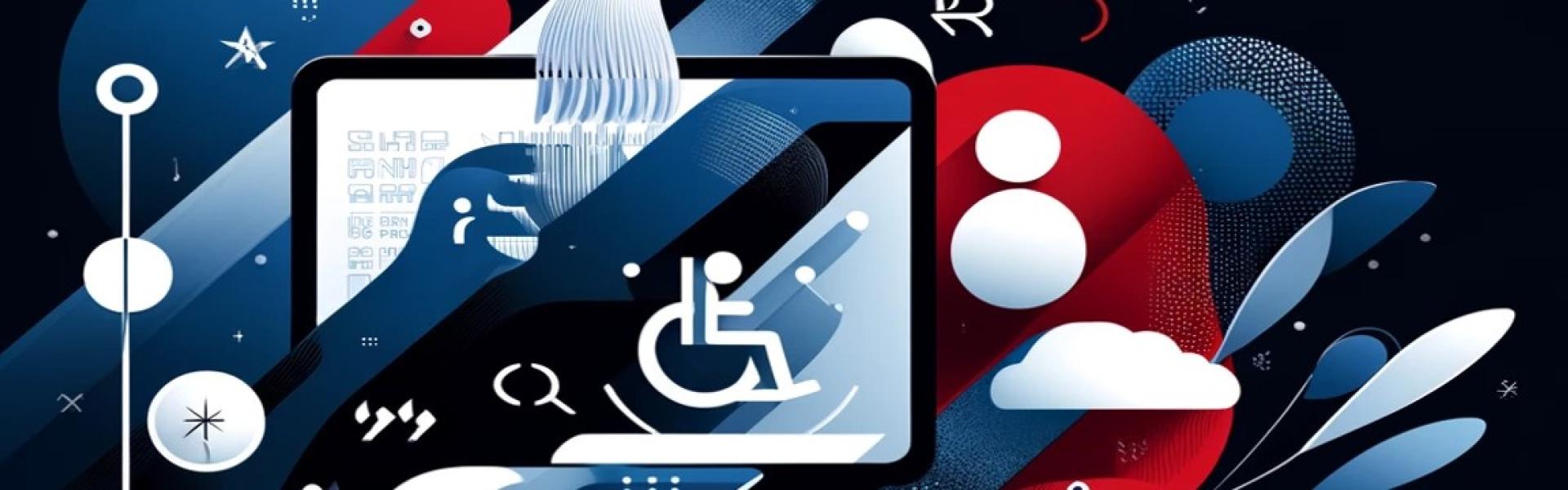 Abstract depiction of digital accessibly and assistive technology